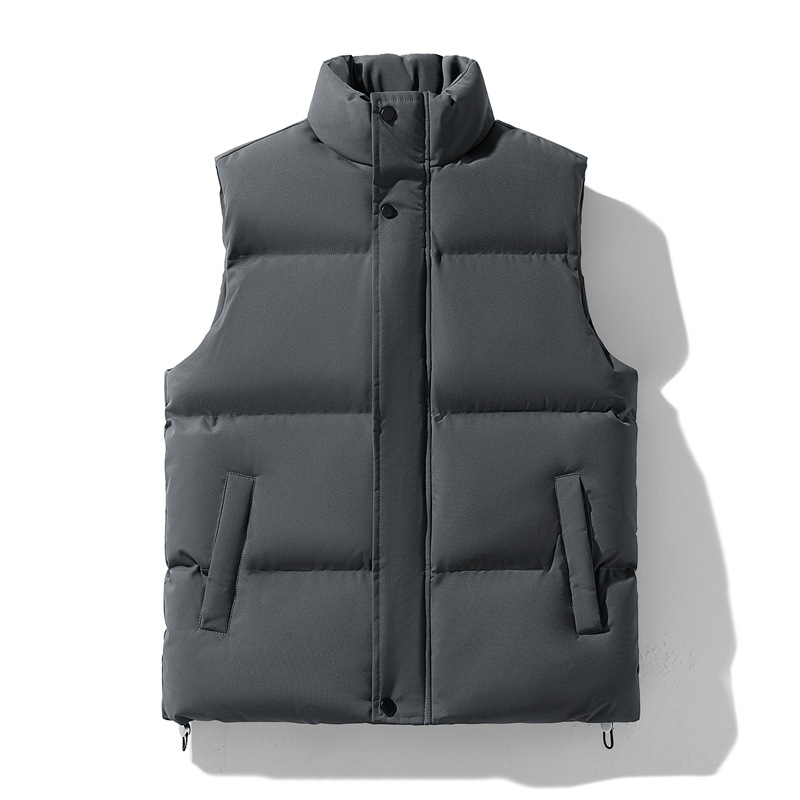 Muška bezrukavna vesta s Down izolacijom, slim fit, prugast corduroy vanjski sloj i glavna tkanina od zajčine dlake