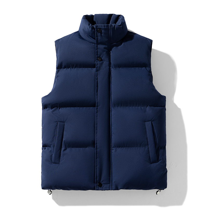 Muška bezrukavna vesta s Down izolacijom, slim fit, prugast corduroy vanjski sloj i glavna tkanina od zajčine dlake