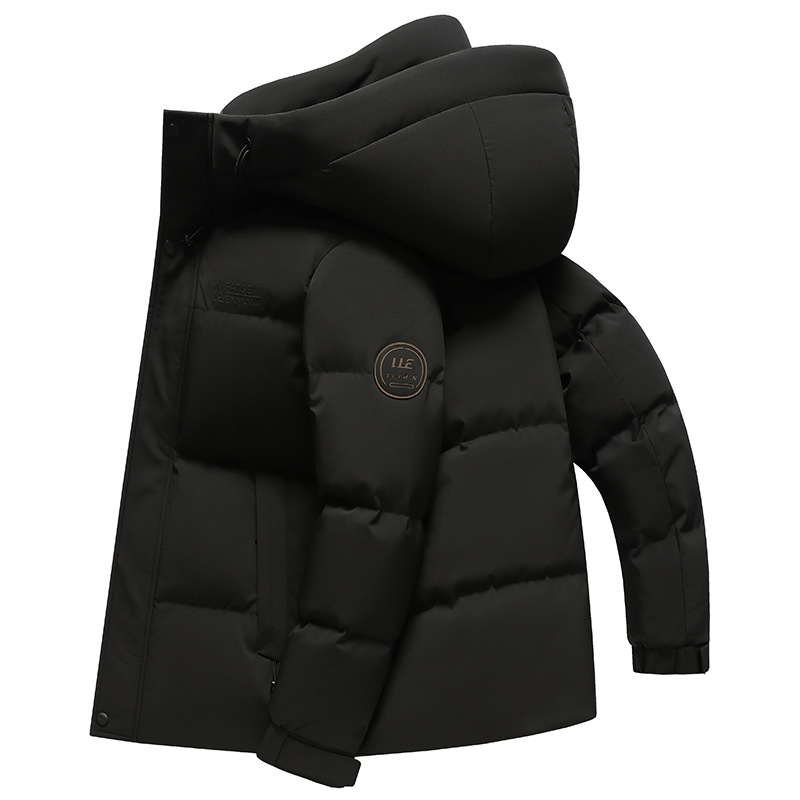 Ανδρικό μπουφάν με κουκούλα από πούπουλο πάπιας - 550 γέμισμα πούπουλου, πλήρωσης 100–150 g, προστασία από κρύο -5°C έως 0°C