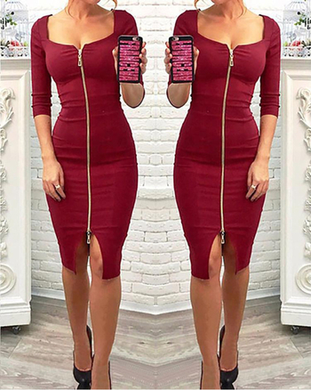 Комплект от две части: рокля от памук, едноцветна, поло яка, средна дължина чадърна пола