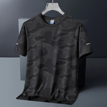 Μπλουζάκι T‑shirt από Ice Silk, κοντό μανίκι, λαιμόκοψη crewneck, γρήγορο στέγνωμα και διαπνοή, για καλοκαίρι εξωτερικές δραστηριότητες (αναρρίχηση, ορειβασία, πεζοπορία)