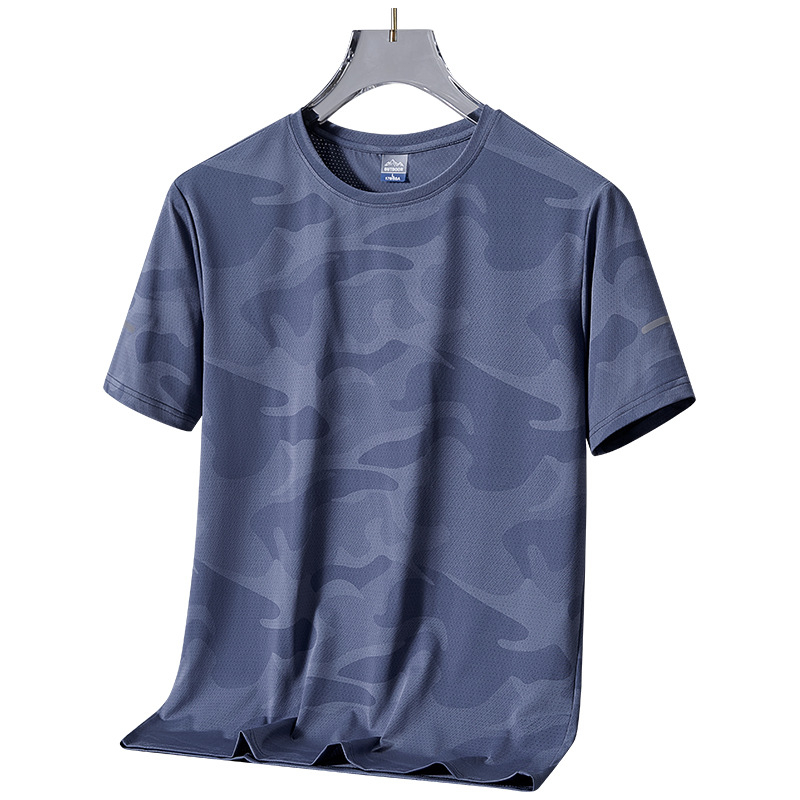 T‑majica od Ice Silk s kratkim rukavima, okrugli izrez, brzo suši, prozračna, za ljeto i aktivnosti na otvorenom (penjanje, planinarenje, hodanje)