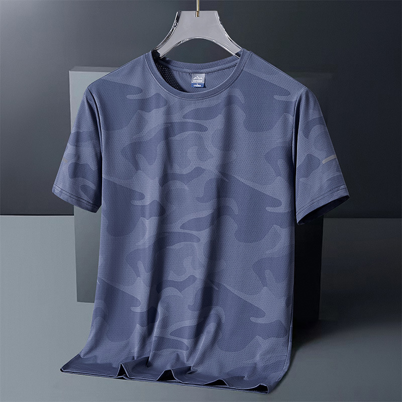 T‑majica od Ice Silk s kratkim rukavima, okrugli izrez, brzo suši, prozračna, za ljeto i aktivnosti na otvorenom (penjanje, planinarenje, hodanje)