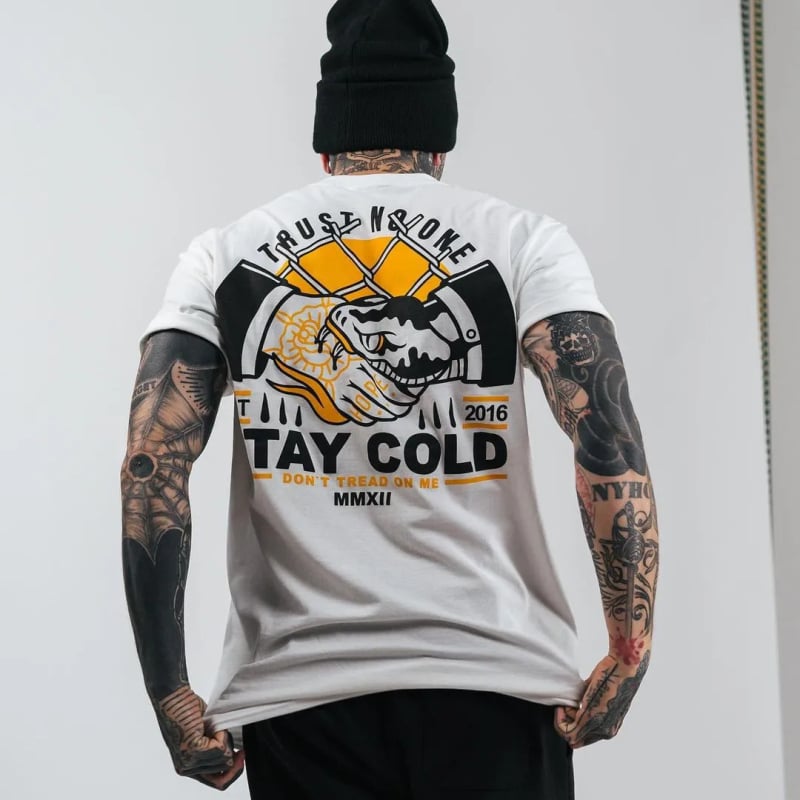 Tricou cu imprimeu 3D, stil stradal, imprimeu camuflaj, guler rotund, poliester