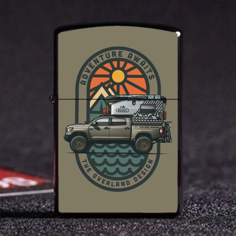 Kerozinska zapaljka za kampiranje na otvorenom, otporna na vjetar, metalno tijelo, s spremnikom za gorivo