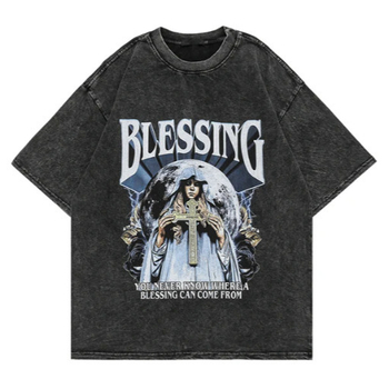 Ανδρικό T‑shirt με εκτύπωση γοτθικού μοτίβου φτερού – αναπνεύσιμο δίχτυ, πολυεστέρας, ψηφιακή 3D εκτύπωση, στρογγυλή λαιμόκοψη, κοντά μανίκια, καλοκαίρι