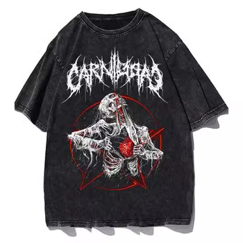 Ανδρικό T‑shirt με εκτύπωση γοτθικού μοτίβου φτερού – αναπνεύσιμο δίχτυ, πολυεστέρας, ψηφιακή 3D εκτύπωση, στρογγυλή λαιμόκοψη, κοντά μανίκια, καλοκαίρι