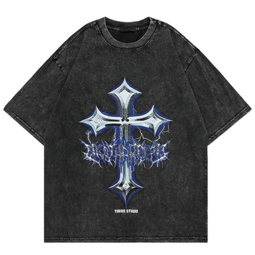 Tricou bărbați cu imprimeu aripi gotice – plasă respirabilă, poliester, imprimare digitală 3D, guler rotund, mâneci scurte, vară