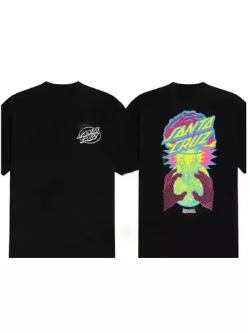 Ανδρικό T‑shirt με 3D εκτύπωση Αγίου Βασίλη, ευθεία κοπή, αναπνέον ύφασμα δικτύου (95% πολυεστέρας, 5% σπάντεξ), κοντά μανίκια, καλοκαίρι 2024