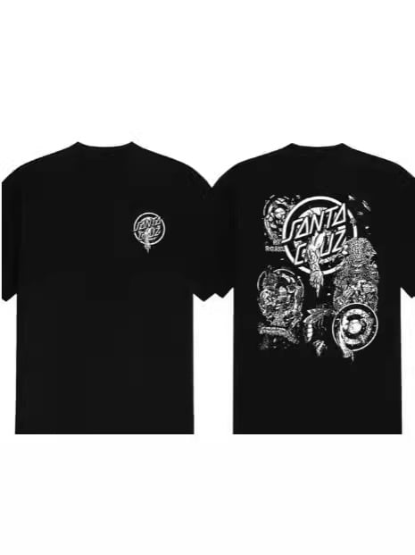 Tricou bărbătesc cu imprimeu 3D Moș Crăciun, croială dreaptă, material plasă respirabil (95% poliester, 5% elastan), mâneci scurte, vară 2024