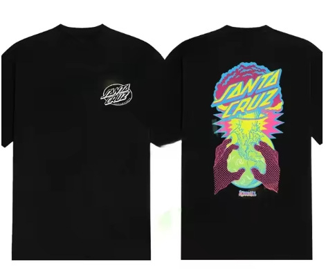 Tricou bărbătesc cu imprimeu 3D Moș Crăciun, croială dreaptă, material plasă respirabil (95% poliester, 5% elastan), mâneci scurte, vară 2024