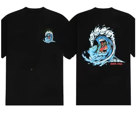 Tricou bărbătesc cu imprimeu 3D Moș Crăciun, croială dreaptă, material plasă respirabil (95% poliester, 5% elastan), mâneci scurte, vară 2024