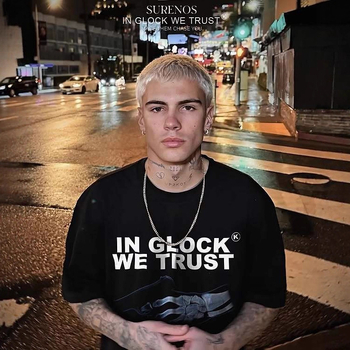 Μπλούζα T-shirt με εκτύπωση κειμένου, βαμβάκι-πολυεστέρας, κοντά μανίκια, στρογγυλός λαιμός