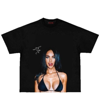 Μπλούζα T-shirt με εκτύπωση κειμένου, βαμβάκι-πολυεστέρας, κοντά μανίκια, στρογγυλός λαιμός