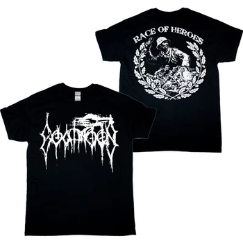 Goatmoon Race of Heroes T-Shirt με εκτύπωση, βαμβάκι, κοντά μανίκια, στυλ street hip hop