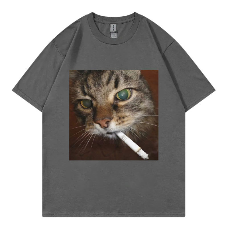 Tricou Levodi, 95% bumbac, imprimare grafică, guler rotund, mâneci scurte, stil casual de vară