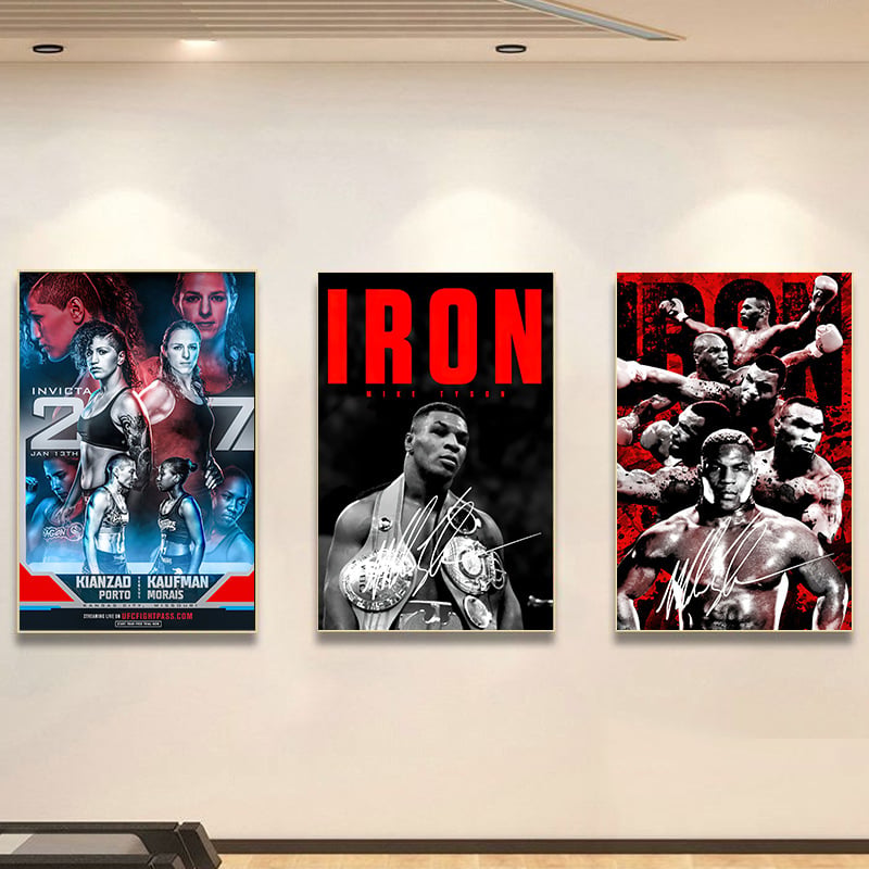 Moderna minimalistična zidna slika za fitness prostor, prostor za jogu i studio oblikovanja tijela