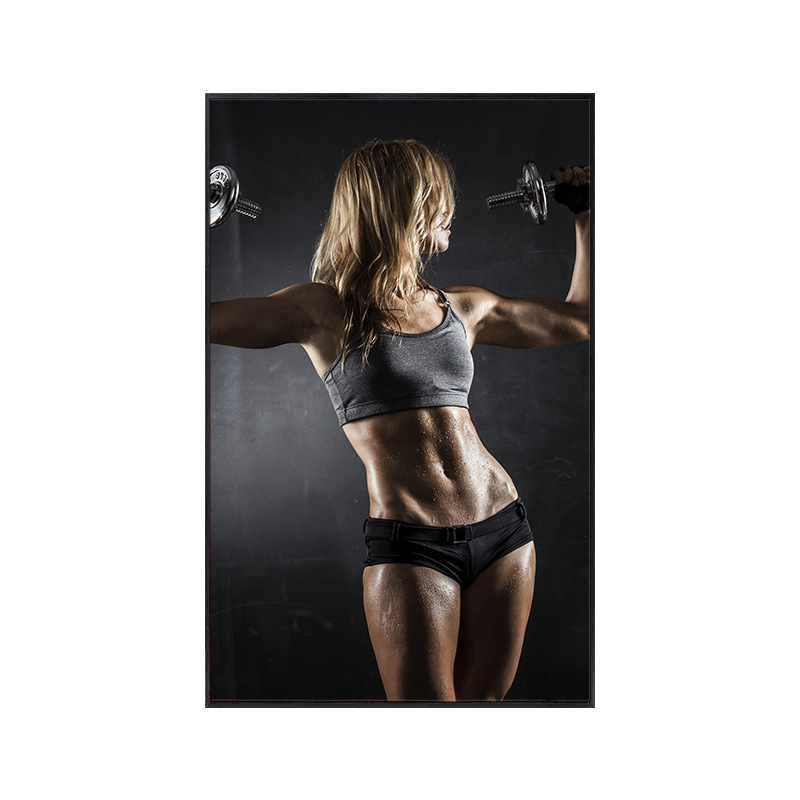 Moderna minimalistična zidna slika za fitness prostor, prostor za jogu i studio oblikovanja tijela