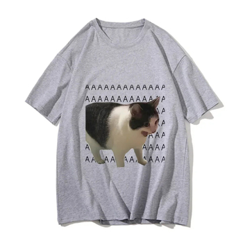 Unisex βαμβακερό T-shirt με εκτύπωση αστικού τοπίου, κοντά μανίκια, στρογγυλός λαιμός, στυλ street hipster, 90–95% βαμβάκι