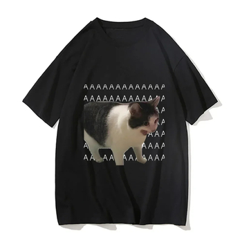 Unisex βαμβακερό T-shirt με εκτύπωση αστικού τοπίου, κοντά μανίκια, στρογγυλός λαιμός, στυλ street hipster, 90–95% βαμβάκι