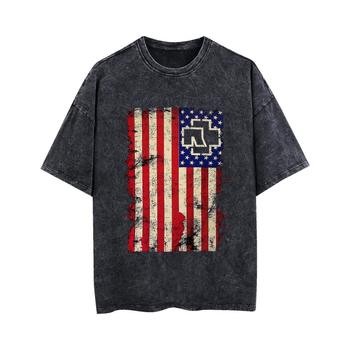 Μπλούζα T με κοντά μανίκια, χαλαρή γραμμή, εκτύπωση καρτούν, 95% βαμβάκι