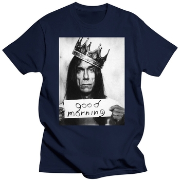 Μπλουζάκι Iggy Pop Good Morning Bio Rock Guitar με εκτύπωση, βαμβακερό, κοντό μανίκι, street hip hop στυλ, ίσια γραμμή