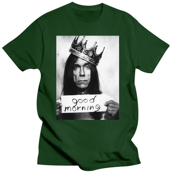 Μπλουζάκι Iggy Pop Good Morning Bio Rock Guitar με εκτύπωση, βαμβακερό, κοντό μανίκι, street hip hop στυλ, ίσια γραμμή