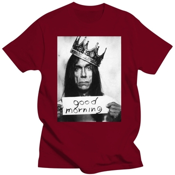 Μπλουζάκι Iggy Pop Good Morning Bio Rock Guitar με εκτύπωση, βαμβακερό, κοντό μανίκι, street hip hop στυλ, ίσια γραμμή