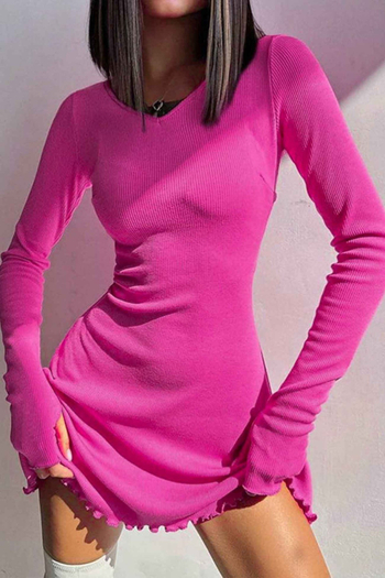 Φόρεμα με τιράντες, μακριά μανίκια, μίντι μήκος, μονόχρωμο ύφασμα από βαμβάκι-μίγμα, 90–95% πολυεστέρας