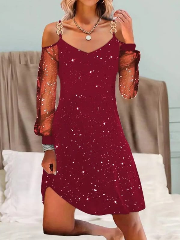 Rochie dama din fibre de bambus, model 3D, imprimare digitală, lungime midi, croială A-line