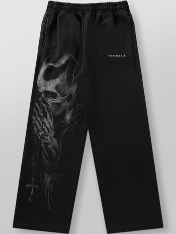 Meeste laia jala puuvillased joggerpüksid, niiskustõrje, keskmine talje, 85% puuvill