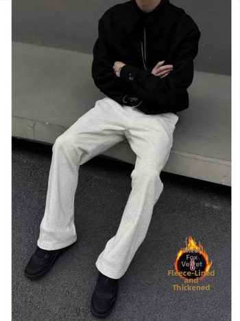 Casual αθλητικά παντελόνια για άνδρες και γυναίκες, με μέση μέτριας ύψους, φλις πολυεστέρα, κλείσιμο με κορδόνι, μανσέτες σε σχήμα κέρατος