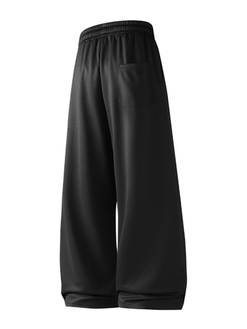 Ανδρικά αθλητικά παντελόνια, ίσια γραμμή, μεσαία μέση, μίγμα ινών μπαμπού και πολυεστέρα, άνοιξη-φθινόπωρο