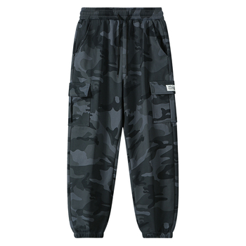 Casual καμουφλαρισμένα παντελόνια για γυναίκες, άνοιξη 2024, παντελόνι με φαρδύ τρομπέτα σιλουέτα, ύφασμα chenille-spandex ανάμικτη, περιεκτικότητα κύριου υφάσματος <30%