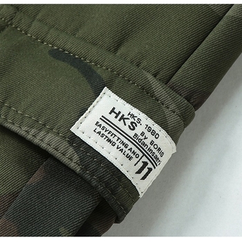 Ежедневни дамски панталони в камуфляжен принт, пролет 2024, панталон с широк тромпет крак, Chenille–Spandex смес, съдържание на основния плат <30%