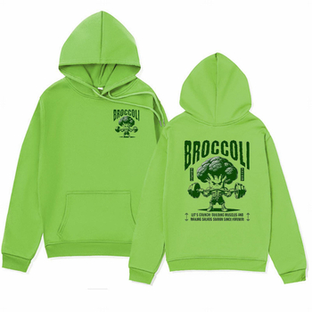 Суитшърт с качулка и полуцип, свободен силует, дълги ръкави, полиестер флис, принт, джоб патч