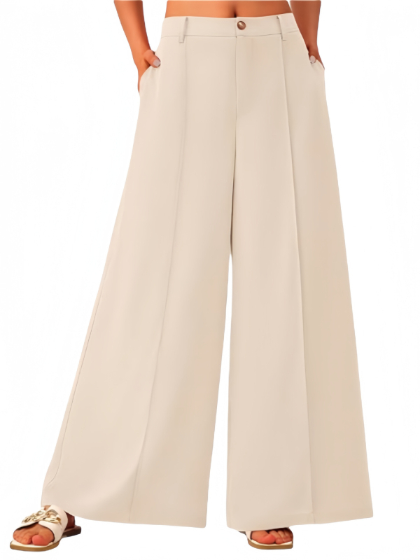 Ženske široke hlače u stilu culottes, casual, visokim strukom, poliestersko-elastanska smjesa, duge hlače, marka Sinti