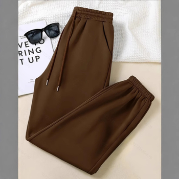 Спортни панталони с връзки, висока талия, прави крачоли, полиестер 95%+, есен 2024