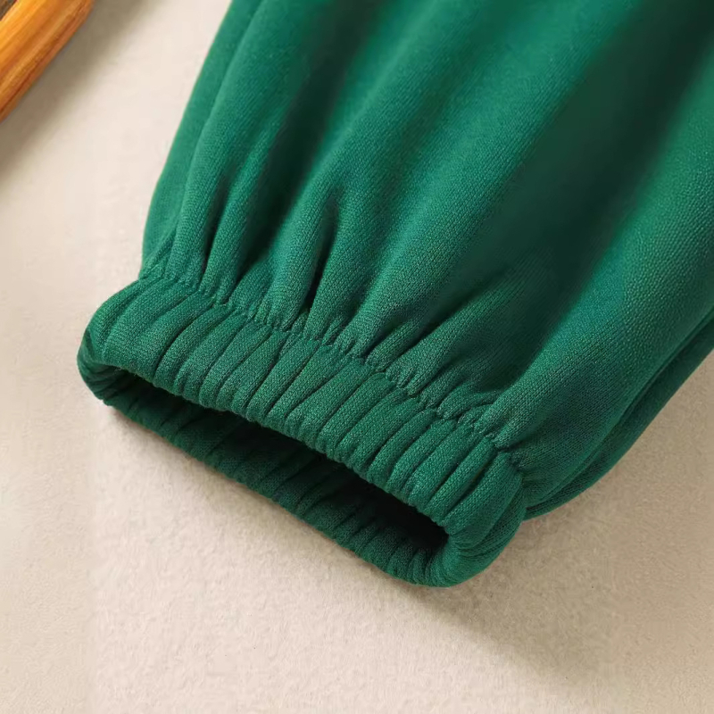 Pantaloni de trening cu șnur, talie înaltă, croială dreaptă, poliester 95%+, toamnă 2024