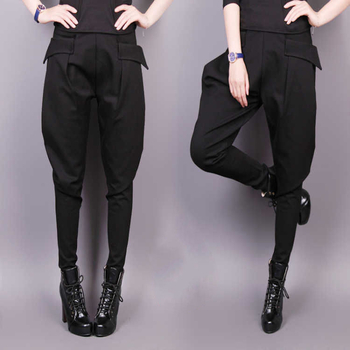 Дамски ежедневни панталони Харем от Chenille плат със спандекс – дълги панталони, пролет 2024