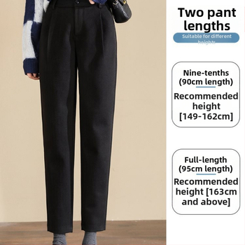 Женски ежедневни панталони със свободна талия и широка кройка, микроеластичност, зимна колекция 2024, Glass Dream Spinning