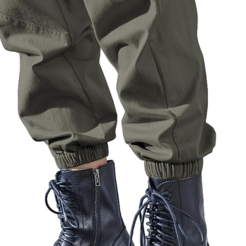 Дамски кежуал карго панталони, висока талия, къс крачол, стеснен силует, кашмирена смес (къс крачол, висока талия, стеснен силует, кашмирена смес, средна плътност)