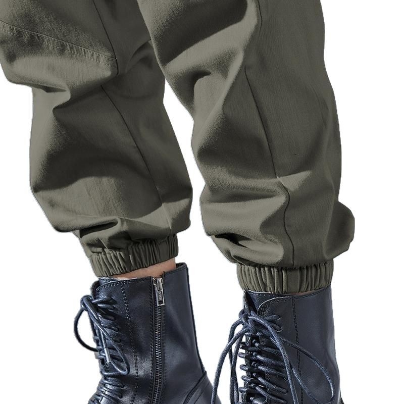 Női casual cargo nadrágok (rövid szárú, magas derék, szűkített szabás, kasmír keverék, közepes vastagság)