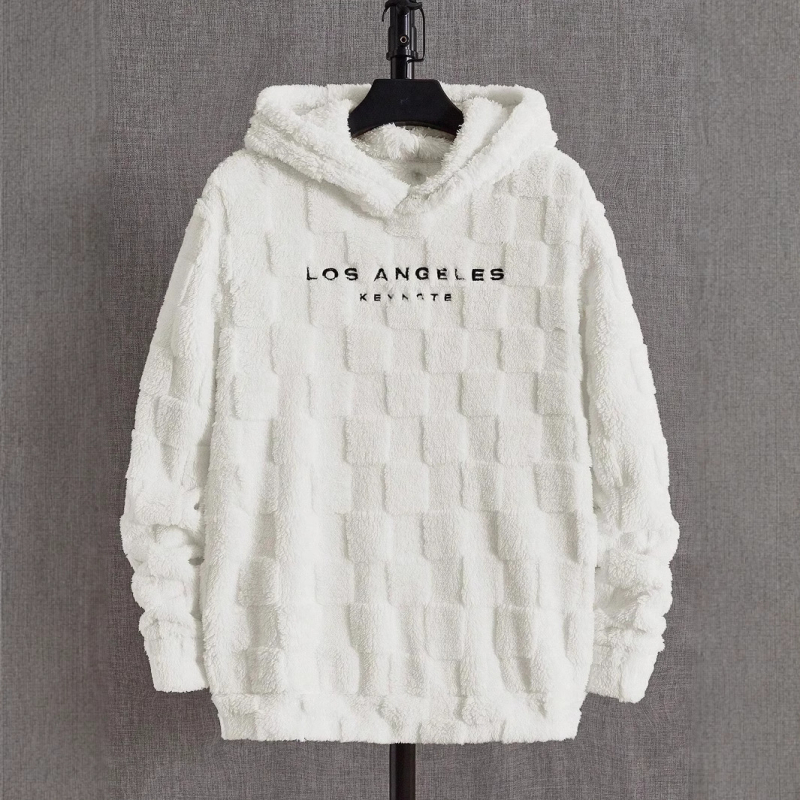 Hoodie s kapuljačom, ležeran kroj, polarni flis 96% poliestera, bočni džepovi, izšiven detalj