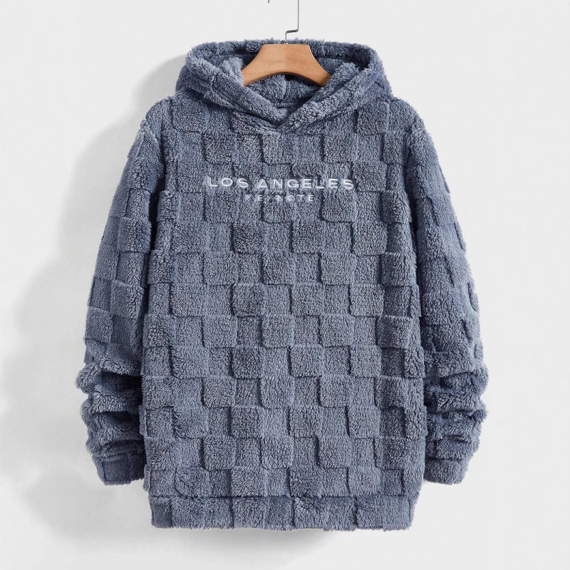 Hoodie s kapuljačom, ležeran kroj, polarni flis 96% poliestera, bočni džepovi, izšiven detalj