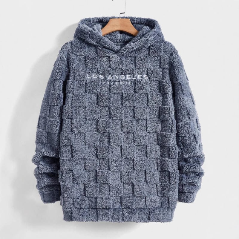 Hoodie s kapuljačom, ležeran kroj, polarni flis 96% poliestera, bočni džepovi, izšiven detalj
