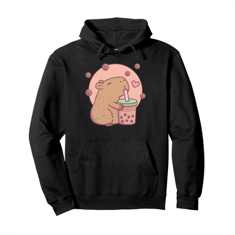 Ženski hoodie s motivom anime, ležerni kroj, kapuljača, poliester 80–90%