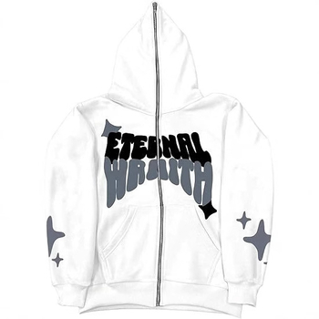 Худи суитшърт в стил Хариджуку с принт на букви Y2K, плътен велурен плат, странични джобове