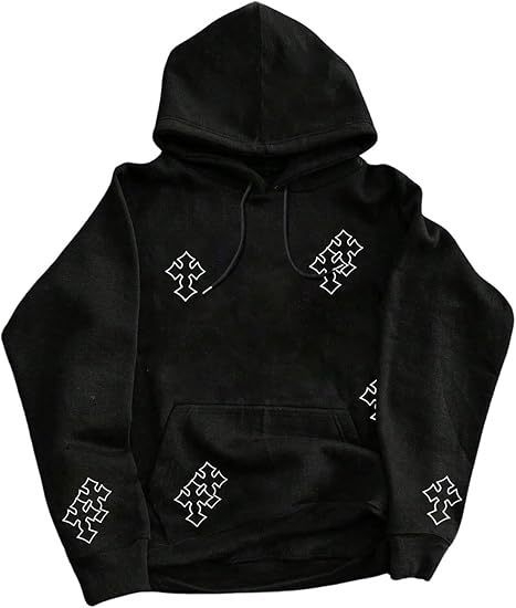 Κουκούλα φούτερ με Harajuku έμπνευση, εκτύπωση με γράμματα Y2K, βελούδινο παχύ ύφασμα, πλαϊνές τσέπες