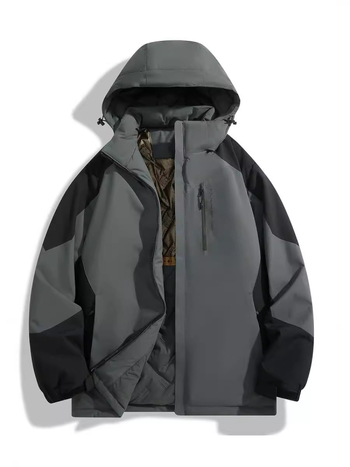 Ζακέτα με κουκούλα από βαμβάκι με γέμισμα – βαμβακερό γέμισμα, εξωτερικό ύφασμα πολυεστέρα, επένδυση από βαμβάκι; χειμερινό μοντέλο